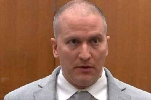This file photo grab from video courtesy of Court TV shows former policeman Derek Chauvin speaking facing the camera as he heard his sentence in the Hennepin County Government Center on June 25, 2021 in Minneapolis, Minnesota. (AFP)