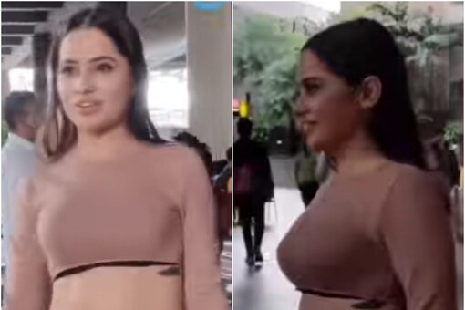 Urfi Javed wore buttonless pants at the airport