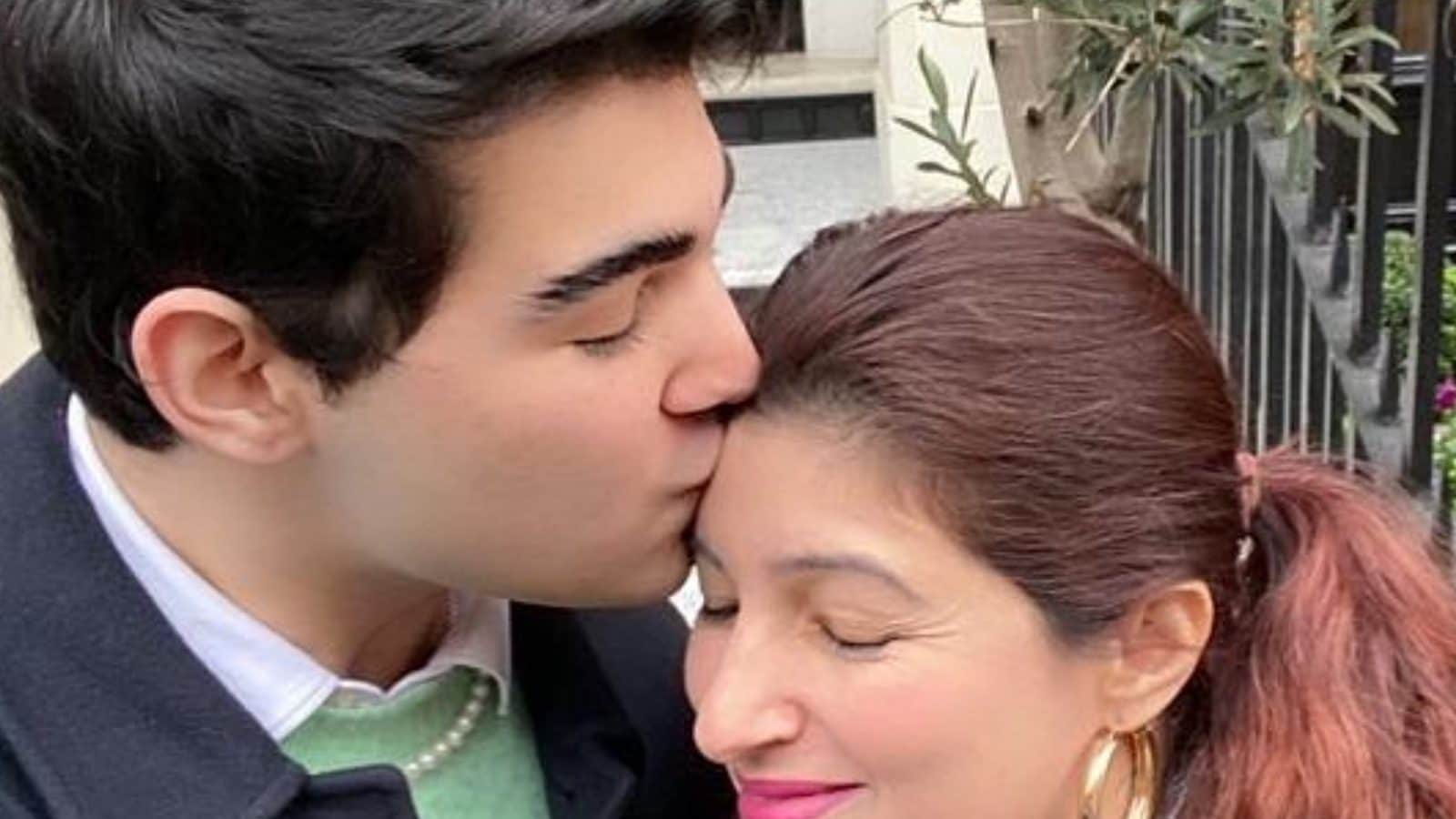 Twinkle Khanna Shares Adorable Photo With Son Aarav; His Pearl Necklace Steals the Show