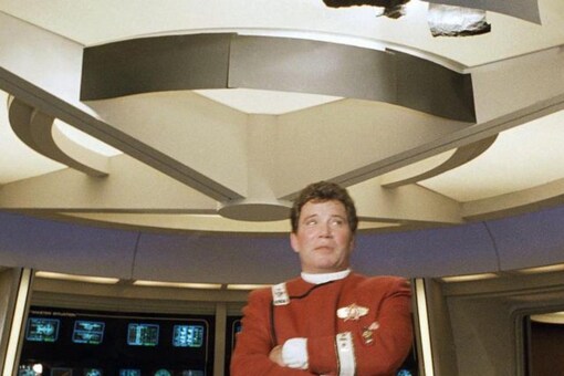 This 1988 file photo shows William Shatner dressed as Capt. James T. Kirk at a photo opportunity promoting "Star Trek V: The Final Frontier." Credits: AP Photo