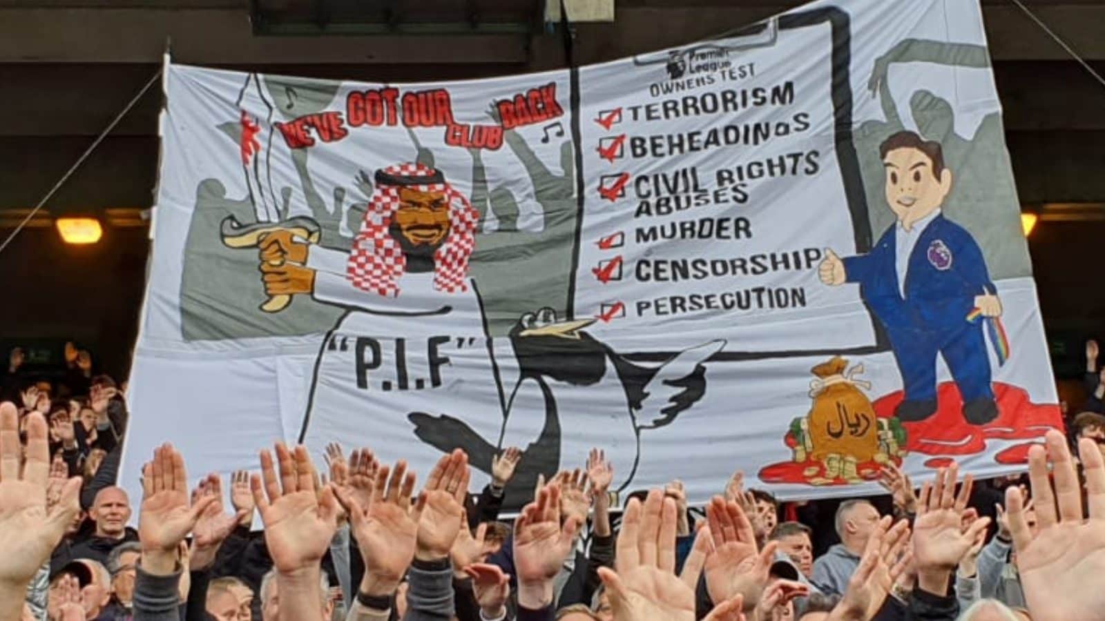 Police to Investigate Banner at Crystal Palace Critical of Newcastle’s Saudi Takeover