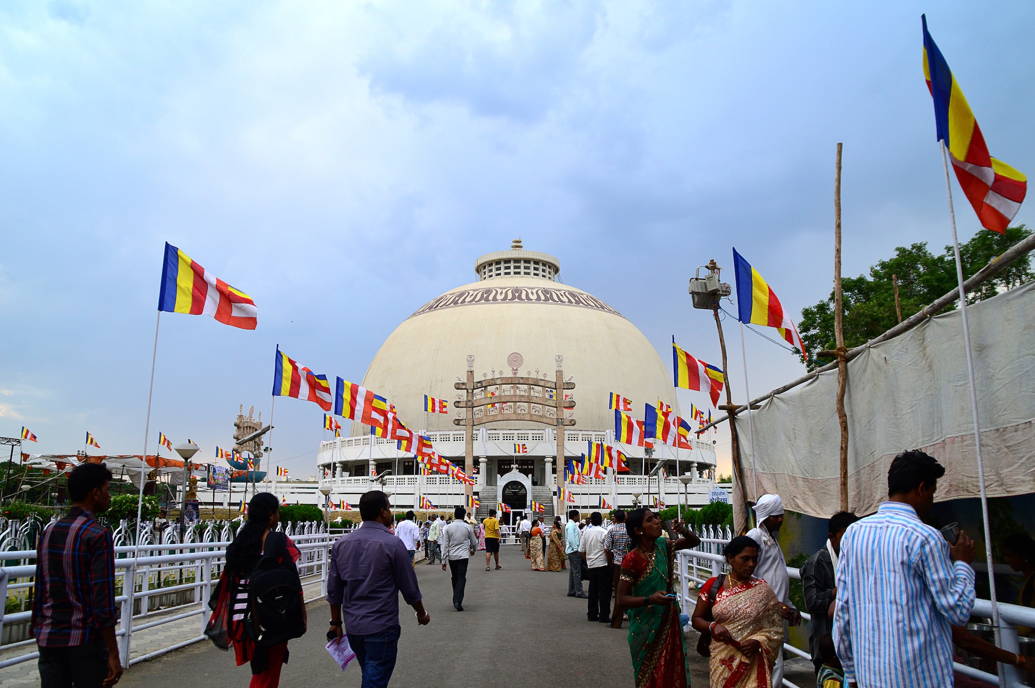 On Dhammachakra Pravartan Din, a large gathering happened at a Buddhist sacred monument in Nagpur called Deekshabhoomi where Dr Ambedkar and his followers embraced Buddhism. (Image: Shutterstock)