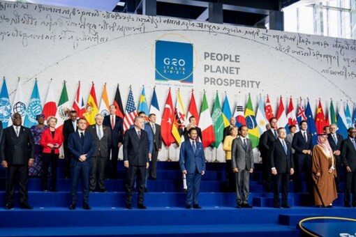 Leaders put their seal of approval on an agreement that will subject multinationals to a minimum 15 percent tax. (Twitter)