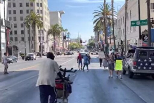 A video of the hilarious burn was captured and shared on various social media platforms. (Credits: YouTube/Film The Police LA)