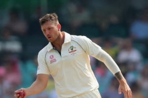 Australia’s James Pattinson fields off his own bowling during the second day of the third cricket Test match between Australia and New Zealand at the Sydney Cricket Ground in Sydney on January 4, 2020.
JEREMY NG / AFP