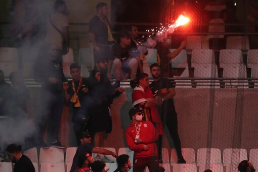 Marseille-Galatasaray Europa League game was halted due to fan clash. (AP Photo)