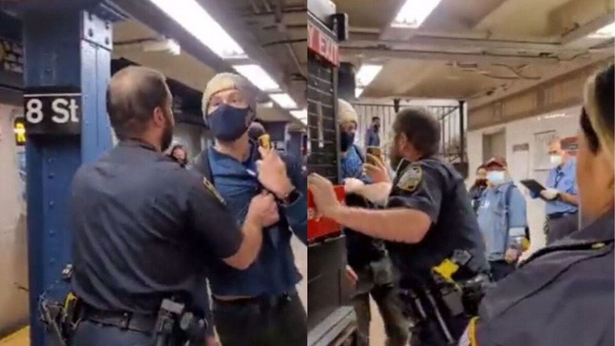 NYPD Cops Push Man Outside Subway Station for Asking Them to Mask Up, Video Causes Uproar