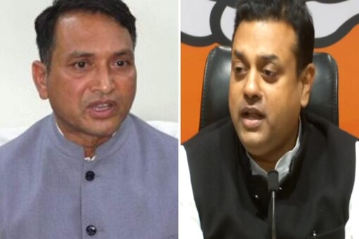 Odisha State Home Minister Dibyasankar Mishra (L) BJP National spokesperson Sambit Patra (R)