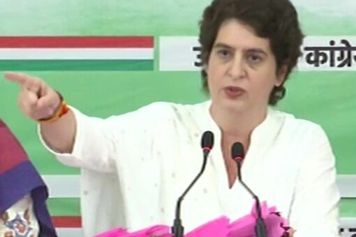"The 'Ladki Hoon Lad Sakti Hoon' slogan given by Priyanka Gandhi Vadra and the manner in which she has been fighting for their cause has forced other political parties to realize that politics cannot be done without women,"UP Congress Committee chief Ajay Kumar Lallu said.  (Image: Twitter/ANI/File) 