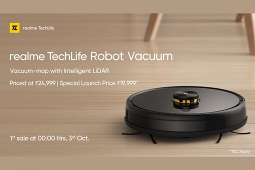 The Realme Robot Vacuum is priced at Rs 24,999 in India.