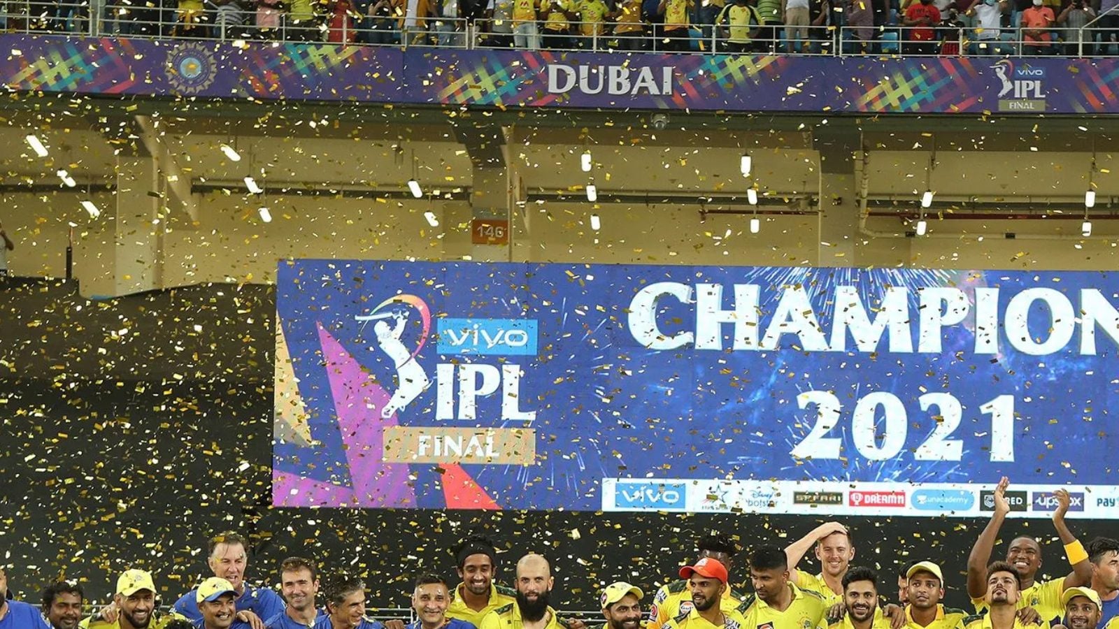 IPL 2021: Chennai Super Kings players celebrate their 4th IPL win ...