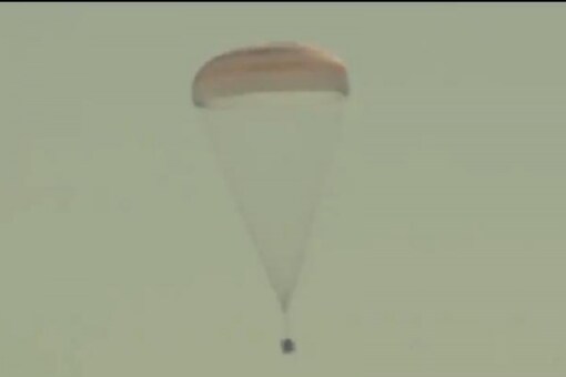 Yulia Peresild and Klim Shipenko landed as scheduled on Kazakhstan’s steppe early on Sunday. (Image Credits: Twitter/@Space_Station)