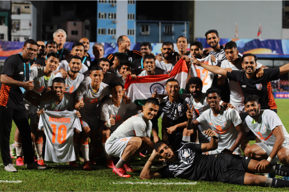Men's Football Team Dedicate SAFF Title to 'Team Spirit'
