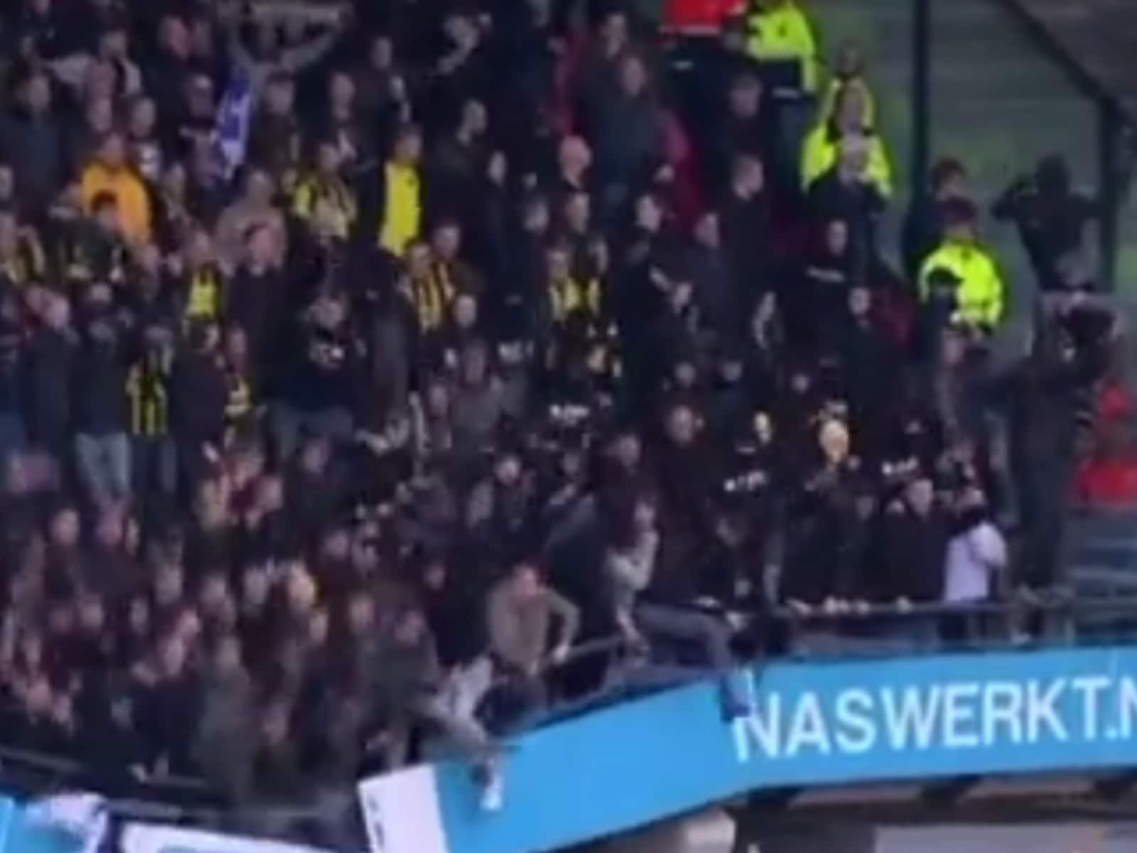 Close Call! Part Of Stand At Dutch Club Nijmegen Collapses, No Injuries ...