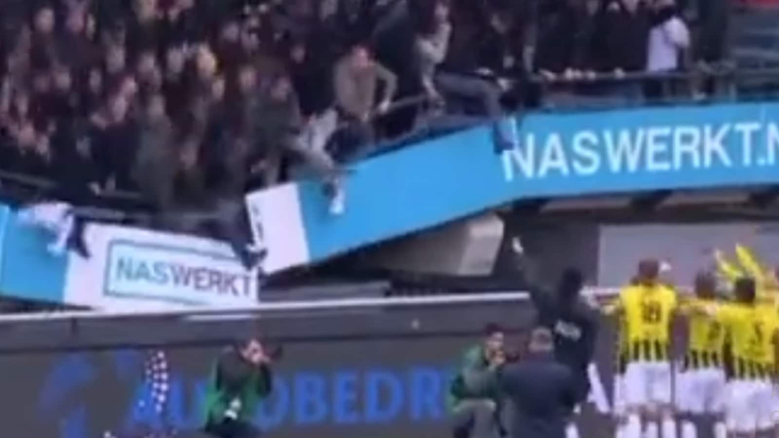 Close Call! Part of Stand at Dutch Club Nijmegen Collapses, No Injuries