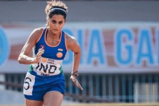 Taapsee Pannu in a still from Rashmi Rocket 