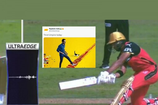 Replays showed a clear spike on the UltraEdge as ball went past RCB's Devdutt Padikkal. (Twitter screenshot / Hotstar)