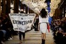 Climate Change Protester Disrupts Louis Vuitton Show in Paris