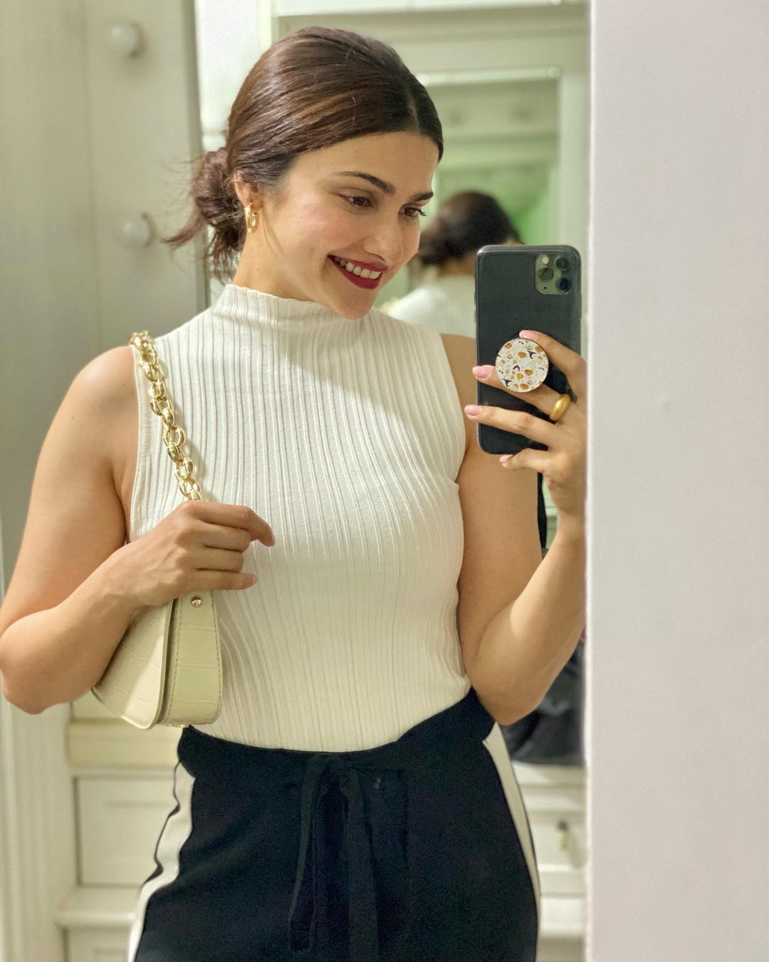 Prachi Desai Slays Monochrome Look In Black And White Co-ord Set, Look ...