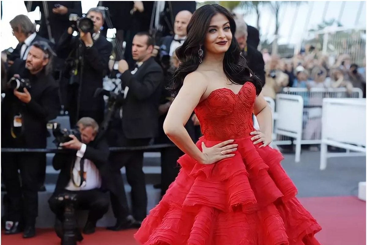 Aishwarya rai red outlet gown