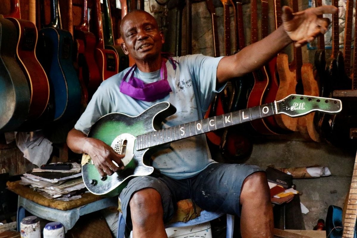 Congo s Self taught Guitarmaker Uses Recycled Items Local