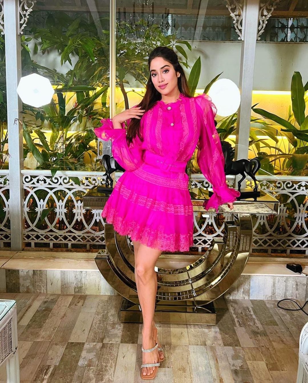 Ananya Panday Stands Out In A Hot Pink Dress