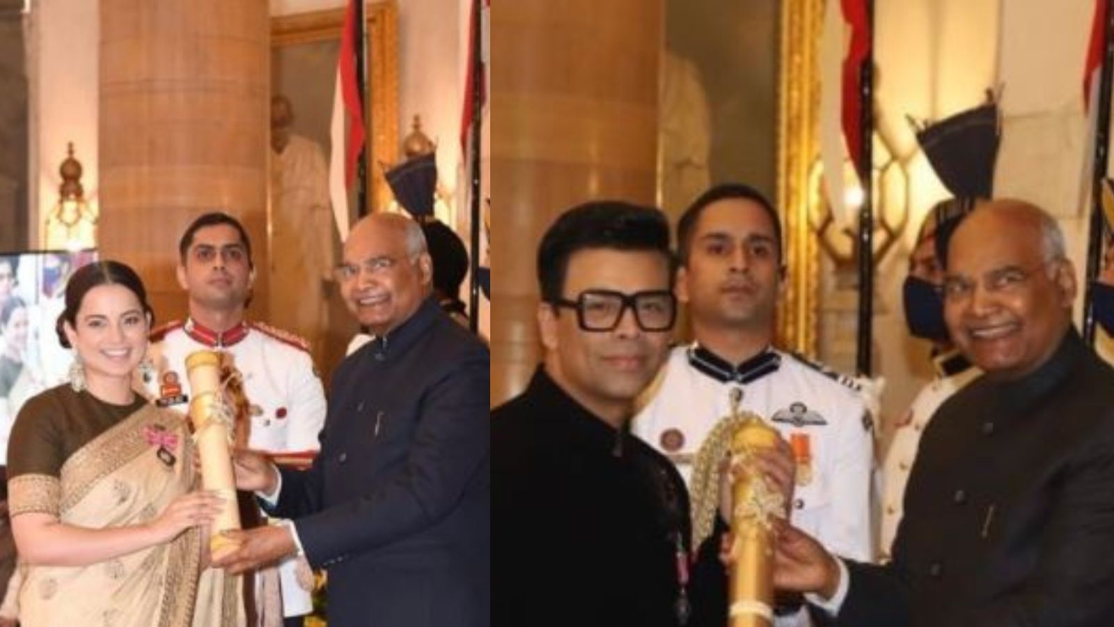 कंगना रनौत ने पद्म पुरस्कार समारोह के दौरान करण जौहर को ‘स्पॉट करने की कोशिश’ की, आयोजकों ने उन्हें अलग रखा