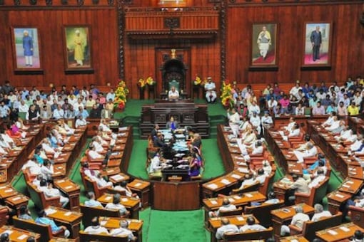 The 'day-and-night' protests by the legislators whereby they spend the night inside the Assembly began on Thursday demanding Eshwarappa's dismissal. (PTI Photo)
