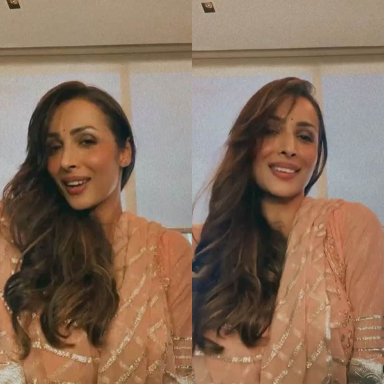 Gujrati Video Dasi Sexi Hd - Malaika Arora Rocks the Desi Girl Looks in Peach Ethnic Wear, Watch Her  Instagram Video