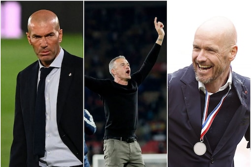Zinedine Zidane, Luis Enrique and Erik Ten Hag are front runners for Man Utd job (Twitter)