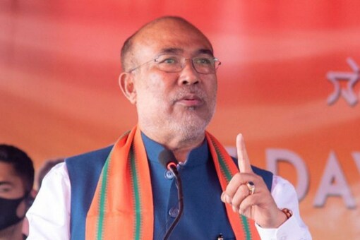 N Biren Singh was sworn in as the chief minister when the BJP formed the government in coalition for the first time in Manipur in 2017. (Image: Twitter @NBirenSingh)
