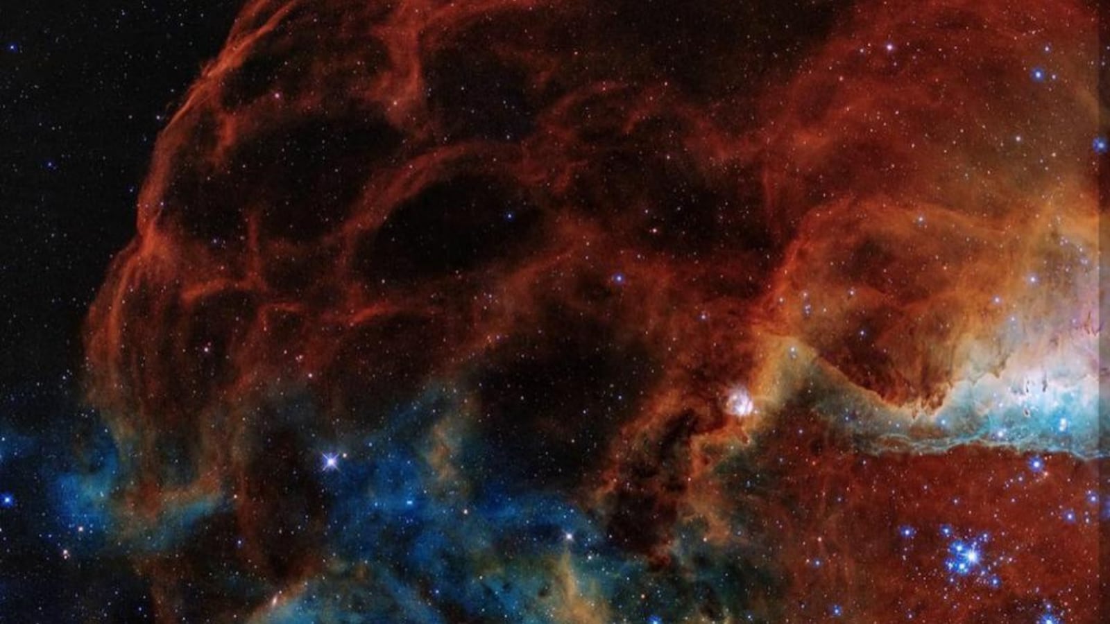 NASA Membagikan Gambar Menakjubkan Nebula Biru dan Merah di Awan Magellan Besar