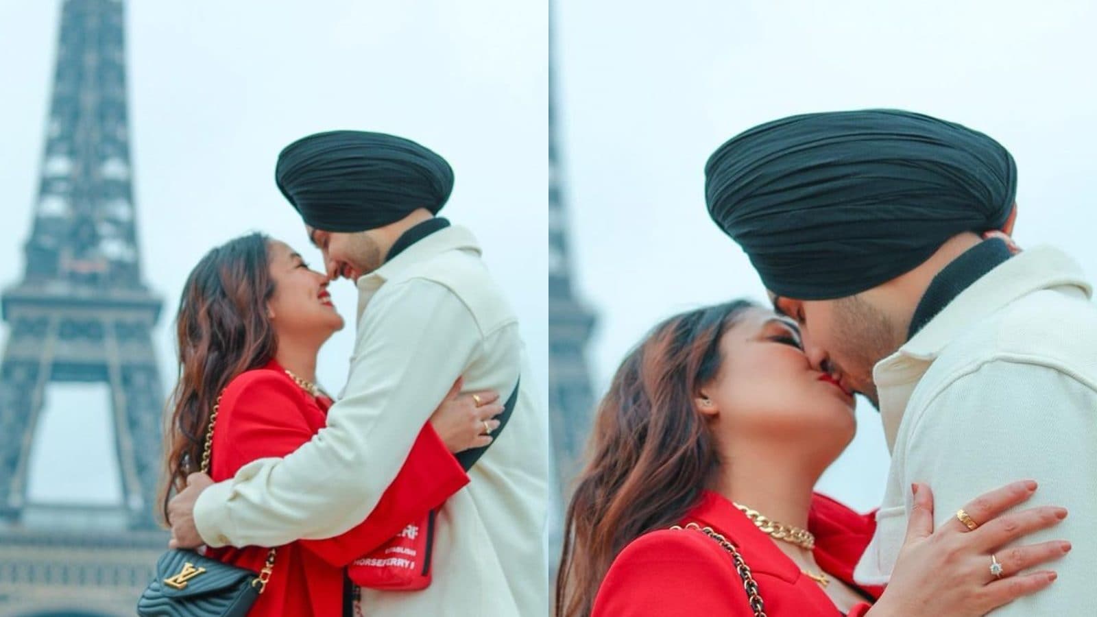 Neha Kakkar Kisses Rohanpreet Singh Passionately In Front Of Eiffel Tower; See Pics Neha Kakkar Kisses Rohanpreet Singh Passionately In Front Of Eiffel Tower; See Pics
