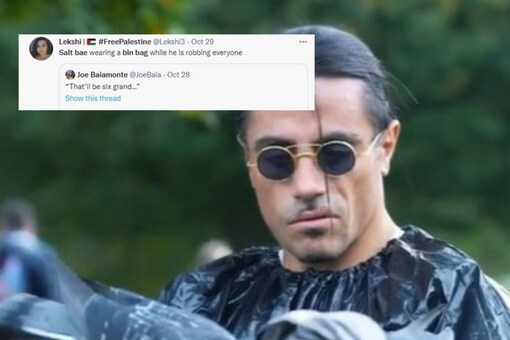 Salt Bae, in the viral clip can be seen feeding squirrels and birds as he spends time in a park. Credits: Instagram/Nusr_et