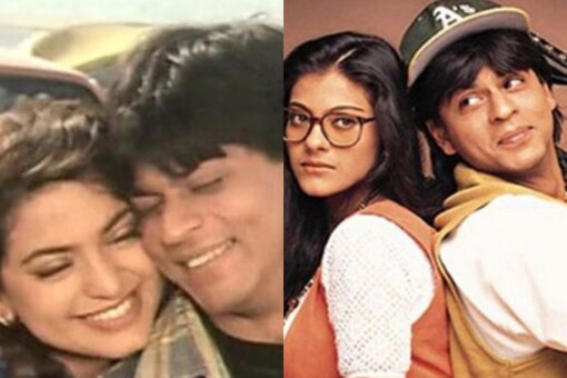 Shah Rukh Khan with Juhi Chawla; Shah Rukh Khan and Kajol