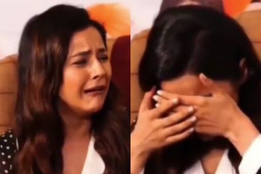 Shehnaaz Gill breaks down in tears at Honsla Rakh promotions.
