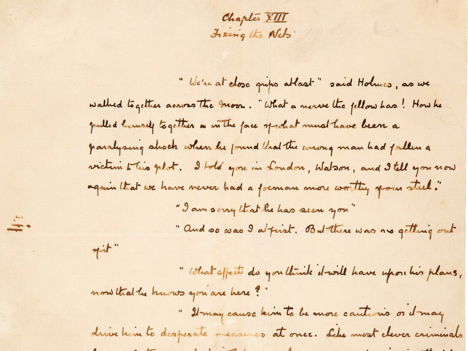 Handwritten Page From Sherlock Holmes Hound Of Baskervilles Novel Sells For Rs 3 Crore