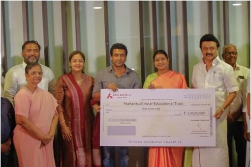 In pic: Actor couple Suriya and Jyothika with Tamil Nadu CM MK Stalin