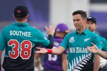 trent boult celebrates with tim southee