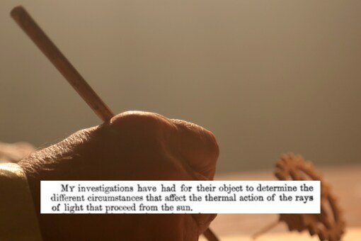 Representative photo. Screengrab shows lines from experiment by The American Journal of Science and Arts where Foote's work is published.