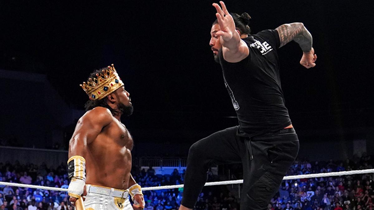 Wwe Smackdown Results Roman Reigns Leads The Bloodline In Laying Waste To King Woods And Sir Kofi