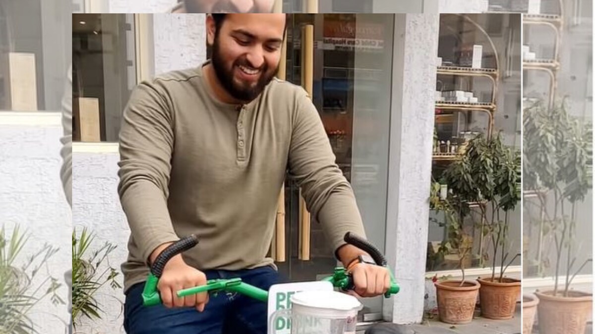 WATCH Ahmedabad Juice Bar Lets You Cycle to Blend Your Own Fruit Juice