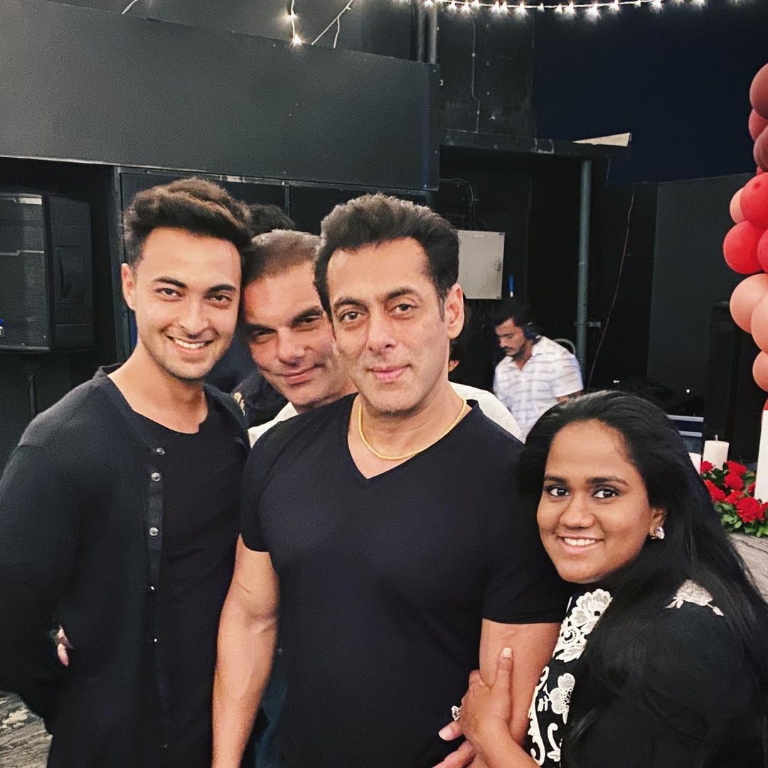 Aayush first met Salman at his home when he and Arptita were watching movie together. (Image: Instagram)
