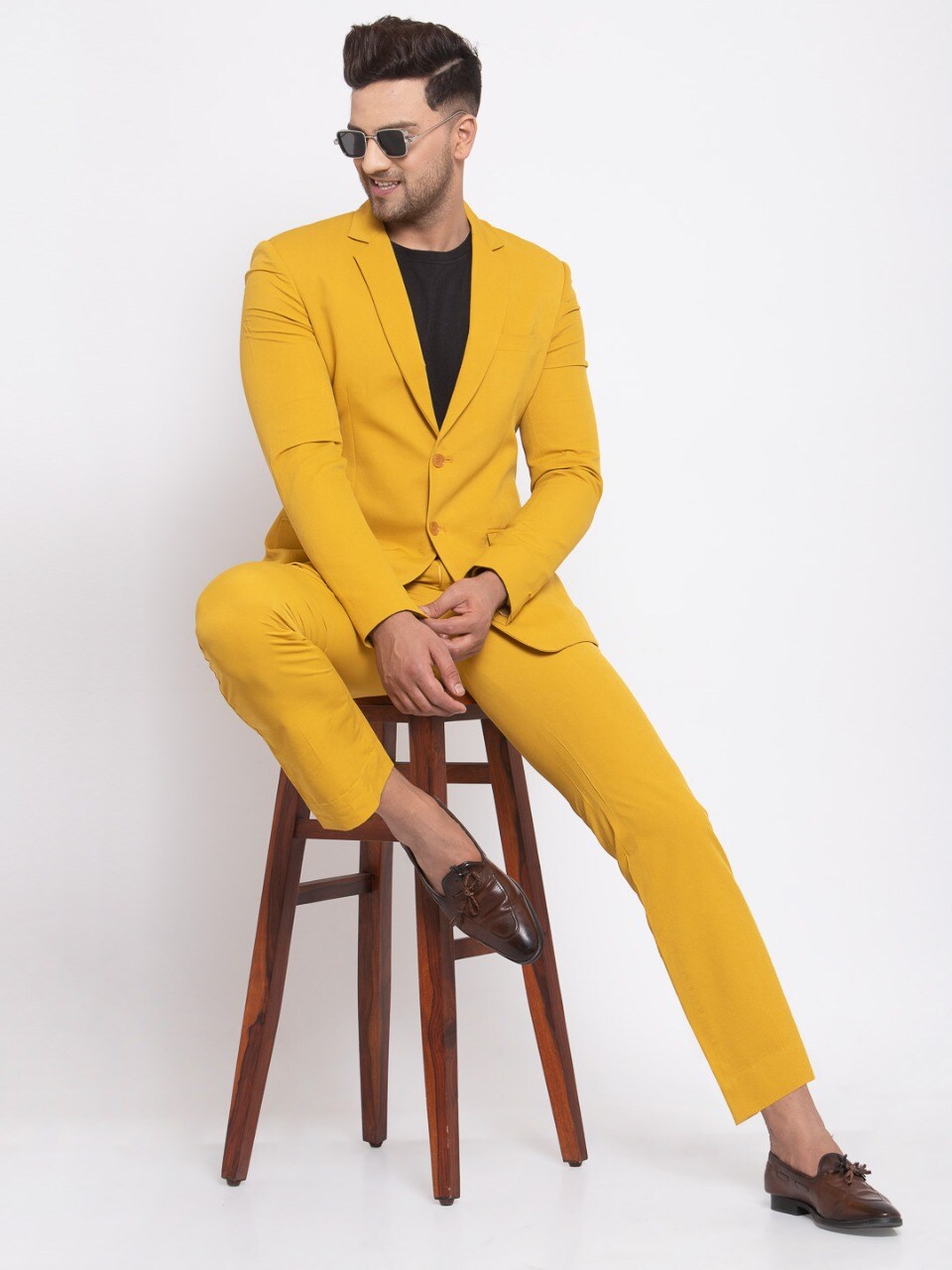 Blazers and jackets in pop colours will add the perfect cheer to your celebrations