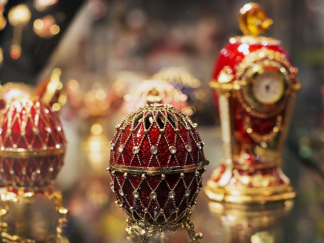 The Faberge eggs were handmade using precious metals such as gold, diamonds and semi-precious stones. (Image: Shutterstock)