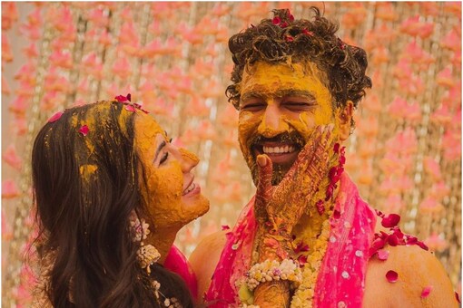 It was all about love and lots of haldi at Vicky Kaushal and Katrina Kaif’s haldi ceremony (Image: Instagram)