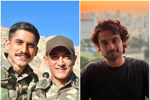 Laal Singh Chaddha cast Naga Chaitanya and Aamir Khan (L) and Tovino Thomas
