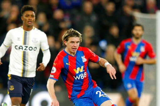Crystal Palace's Conor Gallagher shoots vs Everton (AP)