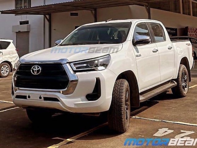 Toyota Hilux spotted at a dealership in Nagaland. (Image Source: MotorBeam)