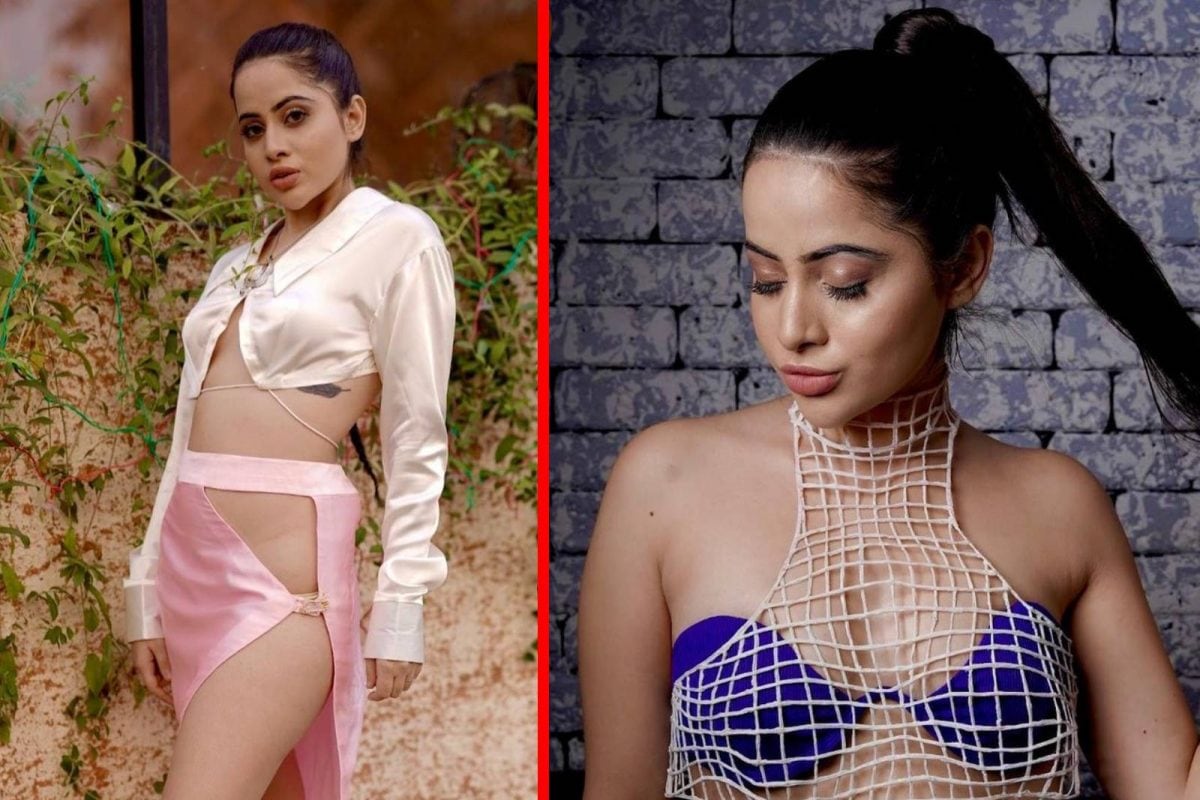 Urfi Javed looks drop dead gorgeous in transparent bralette and netted  skirt